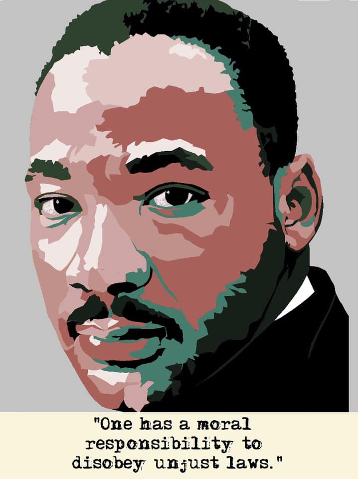 Incoming Anonymous MLK sticker campaign.