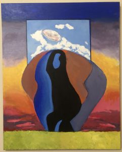 Carolyn Bertand painting on canvas