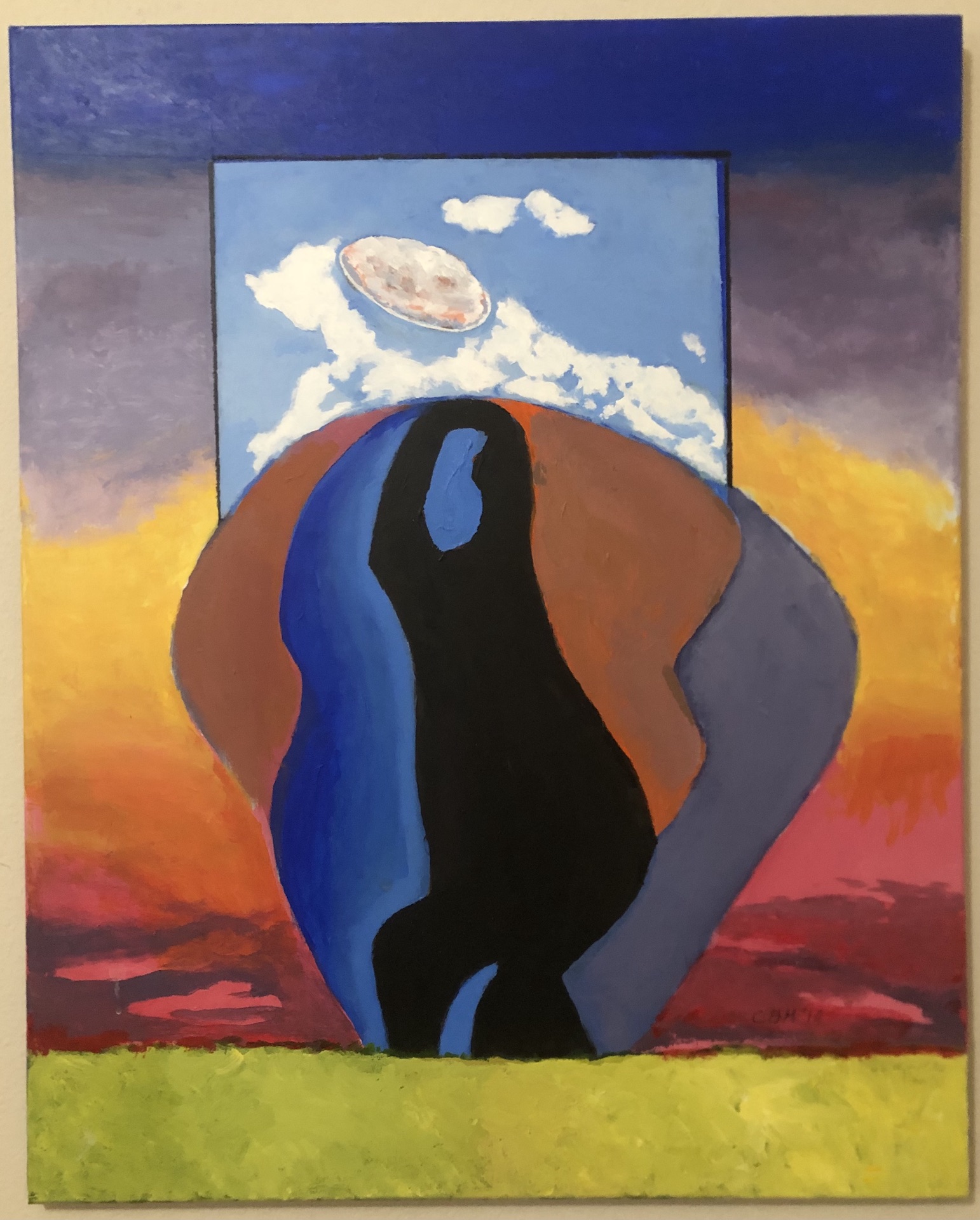 Carolyn Bertand painting on canvas